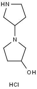 1-(3-Pyrrolidinyl)-3-pyrrolidinol dihydrochloride Struktur