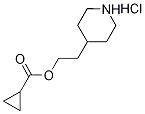 2-(4-Piperidinyl)ethyl cyclopropanecarboxylatehydrochloride Struktur