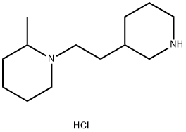 2-Methyl-1-[2-(3-piperidinyl)ethyl]piperidinedihydrochloride Struktur