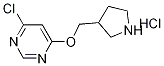 4-Chloro-6-(3-pyrrolidinylmethoxy)pyrimidinehydrochloride Struktur