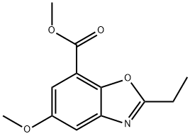 Methyl 2-ethyl-5-methoxy-1,3-benzoxazole-7-carboxylate Struktur