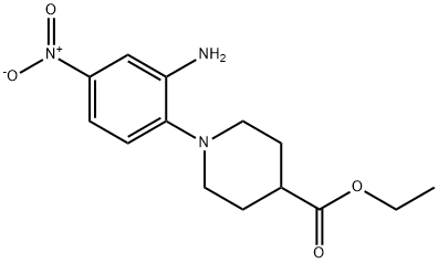 Ethyl 1-(2-amino-4-nitrophenyl)-4-piperidinecarboxylate Struktur