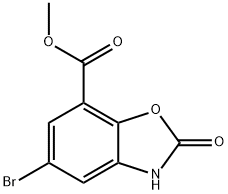 Methyl 5-bromo-2-oxo-2,3-dihydro-1,3-benzoxazole-7-carboxylate Struktur