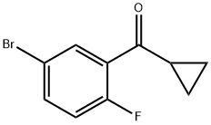 4-Bromo-2-(cyclopropylcarbonyl)-1-fluorobenzene Struktur