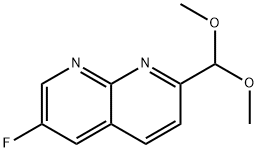 2-(Dimethoxymethyl)-6-fluoro-1,8-naphthyridine Struktur