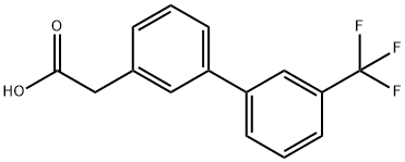 {3-[3-(trifluoromethyl)phenyl]phenyl}acetic acid Struktur