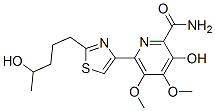 3-Hydroxy-6-[2-(4-hydroxypentyl)-4-thiazolyl]-4,5-dimethoxy-2-pyridinecarboxamide Struktur