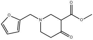 methyl 1-(2-furylmethyl)-4-oxopiperidine-3-carboxylate Struktur