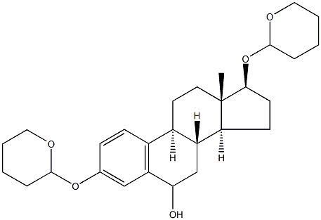 (17β)-3,17-Bis[(tetrahydro-2H-pyran-2-yl)oxy]-estra-1,3,5(10)-trien-6-ol Struktur