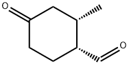 Cyclohexanecarboxaldehyde, 2-methyl-4-oxo-, cis- (9CI) Struktur