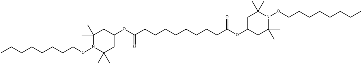 Bis-(1-octyloxy-2,2,6,6-tetramethylpiperidinyl)-sebacate Struktur