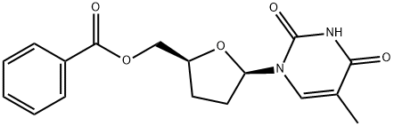 5'-O-benzoyl-3'-deoxythymidine Struktur