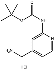 2-(Boc-amino)-4-(aminomethyl)pyridine Dihydrochloride Struktur