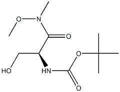 TERT-BUTYL (S)-1-(N-METHOXY-N-METHYLCARBAMOYL)-2-HYDROXYETHYLCARBAMATE Struktur