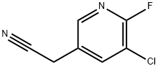 2-(5-chloro-6-fluoropyridin-3-yl)acetonitrile Struktur