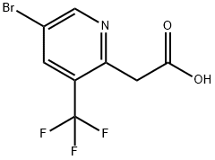 5-Bromo-3-(Trifluoromethyl)pyridine-2-acetic acid Struktur