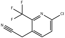 6-Chloro-2-(trifluoromethyl)pyridine-3-acetonitrile Struktur