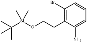 BenzenaMine, 3-broMo-2-[2-[[(1,1-diMethylethyl)diMethylsilyl]oxy]ethyl]- Struktur