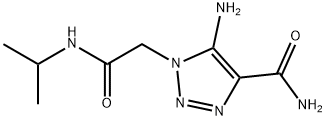 5-Amino-1-(isopropylcarbamoyl-methyl)-1H-[1,2,3] triazole-4-carboxylic acid amide Struktur