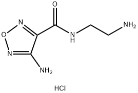 4-Amino-N-(2-aminoethyl)-1,2,5-oxadiazole-3-carboxamide hydrochloride Struktur