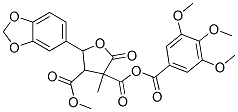 dimethyl 2,3,4,5-tetrahydro-5-(3,4-methylenedioxyphenyl)-2-oxo-3-(3,4,5-trimethoxybenzoyl)-3,4-furandicarboxylate Struktur