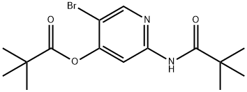 5-Bromo-2-pivalamidopyridin-4-yl pivalate Struktur