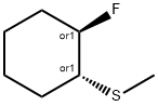 Cyclohexane, 1-fluoro-2-(methylthio)-, trans- (9CI) Struktur