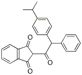 2-[(4-(1-Methylethyl)phenyl)-phenyl-acetyl]-1H-indan-1,3-dion Struktur