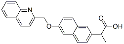 2-[6-[(Quinolin-2-yl)methoxy]naphthalen-2-yl]propanoic acid Struktur