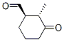 Cyclohexanecarboxaldehyde, 2-methyl-3-oxo-, trans- (9CI) Struktur