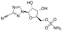 1-(5'-O-sulfamoyl-beta-D-ribofuranosyl)(1,2,4)triazole-3-carbonitrile Struktur