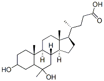 3,6-dihydroxy-6-methylcholanoic acid Struktur