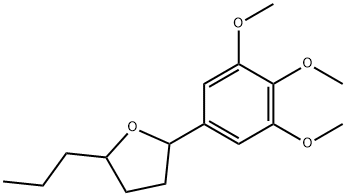 2-propyl-5-(3,4,5-trimethoxyphenyl)tetrahydrofuran Struktur