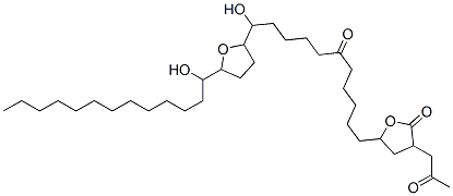 3-(2-Oxopropyl)-5-[11-hydroxy-6-oxo-11-[[tetrahydro-5-(1-hydroxytridecyl)furan]-2-yl]undecyl]dihydrofuran-2(3H)-one Struktur