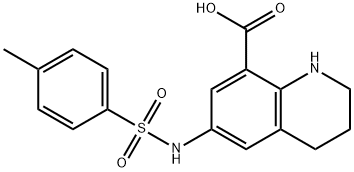 8-QUINOLINECARBOXYLIC ACID, 1,2,3,4-TETRAHYDRO-6-[[(4-METHYLPHENYL)SULFONYL]AMINO]- Struktur