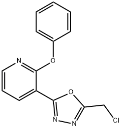 2-(Chloromethyl)-5-(2-phenoxypyridin-3-yl)-1,3,4-oxadiazole Struktur