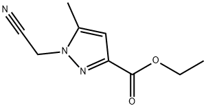 Ethyl 1-(cyanomethyl)-5-methyl-1H-pyrazole-3-carboxylate Struktur