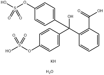 phenolphthalein carbinol disulfate, tripotassium salt.H2O Struktur