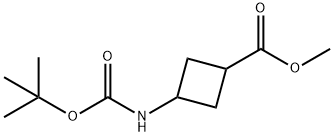 methyl 3-{[(tert-butoxy)carbonyl]amino}cyclobutane-1-carboxylate Struktur