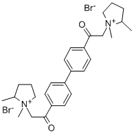 4,4'-Bis((2-methylpyrrolidino)acetyl)biphenyl dimethiobromide Struktur