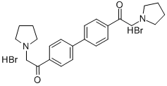 4,4'-Bis(pyrrolidinoacetyl)biphenyl dihydrobromide Struktur