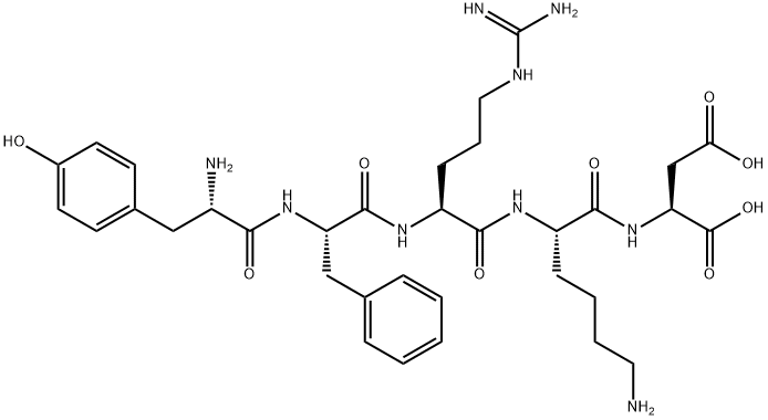 tyrosyl-phenylalanyl-arginyl-lysyl-aspartic acid Struktur