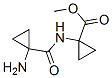 Cyclopropanecarboxylic acid, 1-[[(1-aminocyclopropyl)carbonyl]amino]-, methyl Struktur