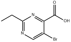 4-PyriMidinecarboxylic acid, 5-broMo-2-ethyl- Struktur