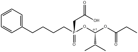 {[2-METHYL-1-(PROPIONYLOXY)PROPOXY](4-PHENYLBUTYL)PHOSPHORYL}ACETIC ACID Struktur