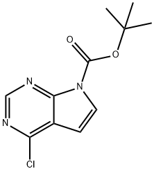 tert-butyl 4-chloro-7H-pyrrolo[2,3-d]pyrimidine-7-carboxylate Structure