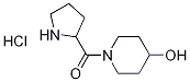 (4-Hydroxy-1-piperidinyl)(2-pyrrolidinyl)-methanone hydrochloride Struktur