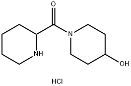 (4-Hydroxy-1-piperidinyl)(2-piperidinyl)methanonehydrochloride Struktur