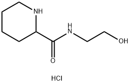 N-(2-Hydroxyethyl)-2-piperidinecarboxamidehydrochloride Struktur