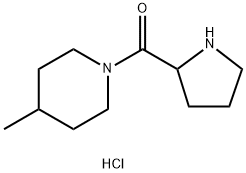 (4-Methyl-1-piperidinyl)(2-pyrrolidinyl)methanonehydrochloride Struktur